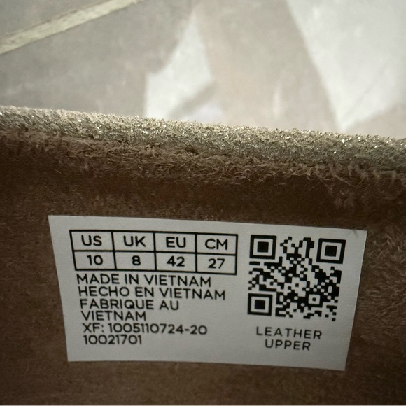 Women’s TOMS Lynette Loafer Dress Shoe Champagne Metallic Suede Leather Size 10 - Picture 12 of 15